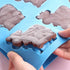 2 Pack Cow Chocolate Molds, Dairy Cattle Cake Pan Silicone Candy Fondant Biscuit Cookie Baking Mold Soap Lotion Bars Polymer Clay Mold (Random Col...