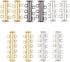 PH PandaHall 10 Sets Slide Clasp Lock, Multi Strand Slide Magnetic Tube Clasps Bracelet Necklace Connectors Layering Clasp for Layered Necklace Br...