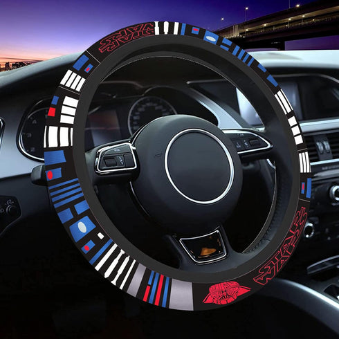 Akkya Car Steering Wheel Cover for Women Girl Men, Universal Fit 15 Inch, Black Interior Auto Accessories Decorations Aesthetic Wheel Covers for J...