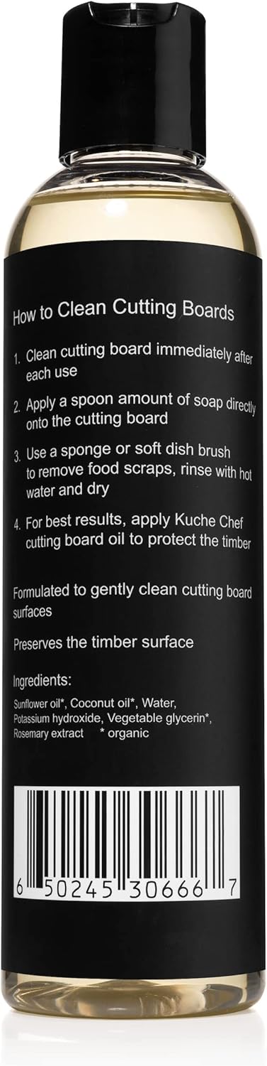 Natural Cutting Board Soap (8oz) Made in the USA. Nurture and Maintain Wooden Cutting Boards....