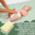 2 Pcs Changing Pad Cover 16 x 32 Inch Ultra Soft Dots Plush Changing Table Covers for Baby Girls and Boys Changing Pad Liners (Sage Green & Cream)...