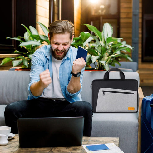 Laptop Sleeve, Slim Durable Notebook Computer Protection Case Business Briefcase Handle Bag Compatible with 14 15 15.4 inch MacBook Pro HP Dell Ac...