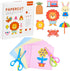 ASTARON 2 Kids Safety Scissors with 100 Pcs Paper Cutting For Paper Craft Supplies, Kids Preschool Training Scissors, Art Craft Plastic Scissors f...