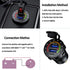 iMESTOU Quick Charge 3.0 Car Charger, Waterproof 36W Dual USB QC3.0 Fast Charging Socket Power Outlet with Voltmeter & Switch & 10A Fuse Built-in ...