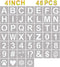 46 Pcs Letter Stencils Symbol Numbers Craft Stencils, Reusable Alphabet Templates Interlocking Stencil Kit for Painting on Wood, Wall, Fabric, Roc...