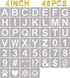 46 Pcs Letter Stencils Symbol Numbers Craft Stencils, Reusable Alphabet Templates Interlocking Stencil Kit for Painting on Wood, Wall, Fabric, Roc...
