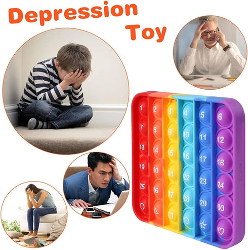 Fidget Games Learning Toys,Learn 26 Letters & 1-30 Numbers & Motifs 2 in 1 Children's Educational Toys, Stress Relief, Autism Sensory Toys (Pack o...