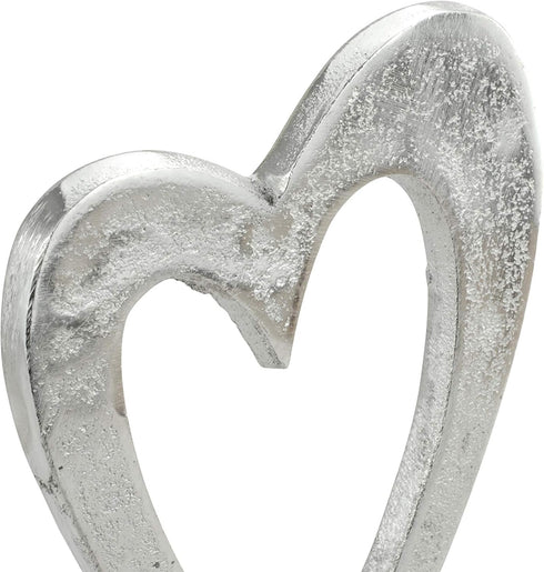 Eleven Perfect Years 11th Anniversary Rustic Metal Heart Decoration – Free Standing Aluminium & Wooden Decoration (hssperf-11)...