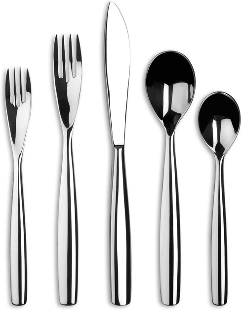 Ginkgo International Charlie 5-Piece Stainless Steel Flatware Place Setting, Service for 1...