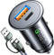 AINOPE 54W USB C Car Charger - Fast Charge, 36W PD Port, 8X Faster, Dual Device, Safety Protection, Compatible with iPhone 14, Samsung Galaxy S23,...