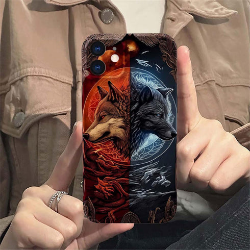 Case Compatible with iPhone 11 Case,Ancient Wolf Legend 3D Design Phone Case,Stylish Durable Shockproof Raised Bumper Corners Case for 11 6.1 inch...
