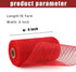 LaRibbons Deco Mesh Ribbon?6 inch x 30 feet Each Roll?Metallic Foil Red and White Rolls for Wreaths, Swags and Christmas Tree Decoration?4 Roll...