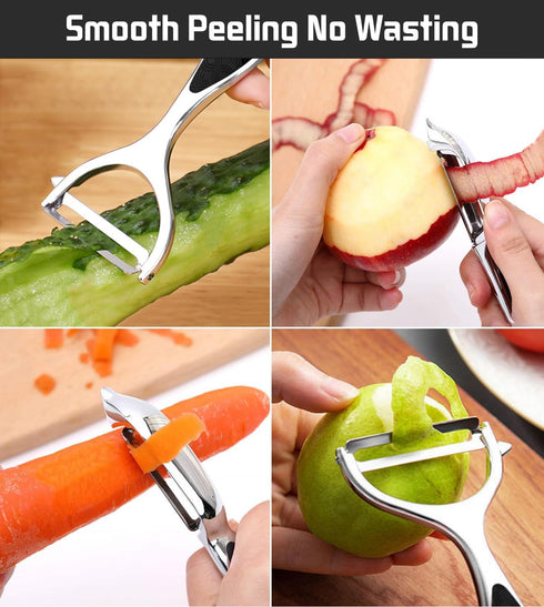 Vegetable Peeler for Kitchen, NewGF Fruit Potato Carrot Apple Peeler, Good Grip and Durable Y and I Shaped Stainless Steel Peelers, with Ergonomic...