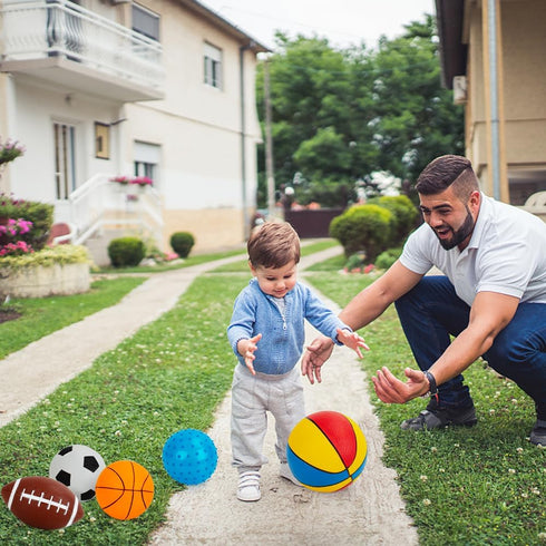 Balls for Toddlers 1-3,Toddler Sports Toys,Set of 7 Kids Ball Soft Foam Baby Sports Balls- Soccer Ball Basketball Baseball Rugby Bounce Ball Playg...