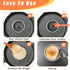 8PCS English Muffin Rings - 4 Inch+3.35 Inch Set Stainless Steel Crumpet Tart Rings - Double Rolled Round Metal Pastry Ring Molds for Baking Cooki...