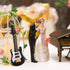 2 Pieces Miniature Guitar Toy Miniature Dollhouse Guitar Miniature Musical Instrument Electric Guitar Bass Toy for Dollhouse Furniture Tiny Instru...