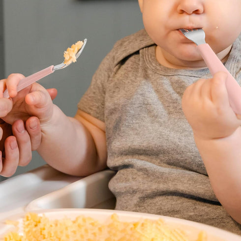 CoixFoam 8 Pieces Toddler Utensils, Toddler Safe Silverware Set With Food Grade Silicone Hanlde, 18/8 Stainless Steel, Perfect Length For New Self...