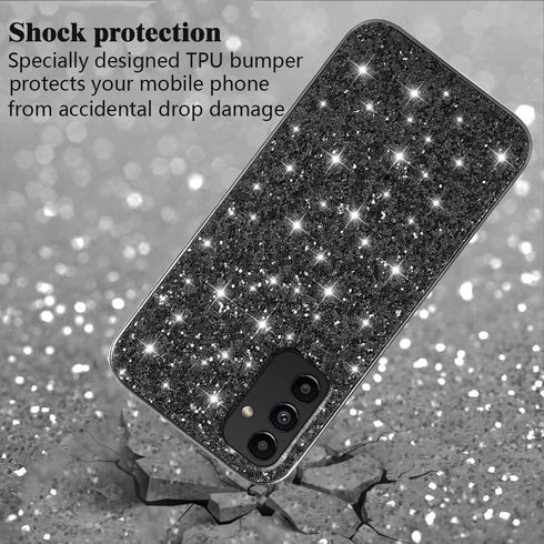 Compatible with Samsung A15 Case Glitter Shockproof, Samsung Galaxy A15 5g Phone Case Bling Sparkly TPU and PC Silicone Shiny Girl Women Thin Prot...