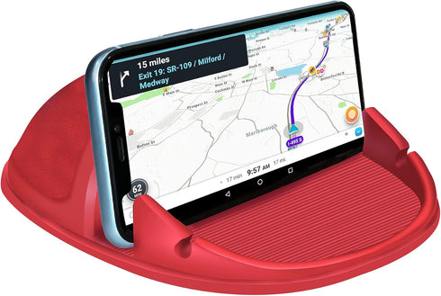 Loncaster Car Phone Holder, Car Phone Mount Silicone Car Pad Mat for Various Dashboards, Slip Free Desk Phone Stand Compatible with iPhone, Samsun...