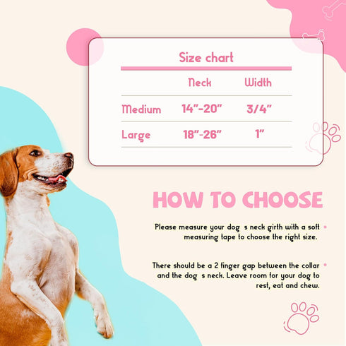 Jacquard Dog Collar, Adjustable Pet Dog Collar for Medium Dogs with Quick Release Buckle, Durable Breathable &Fade Resistant Dog Collar for Medium...