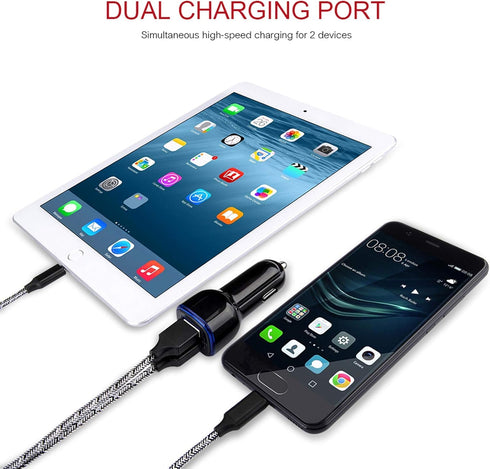 Short Micro USB Cable 2-Pack, 1.6+3FT Phone Charger Power Cords Android Fast Charging Cables Compatible with Samsung Galaxy J7 S6 S7 Edge J3,Note ...
