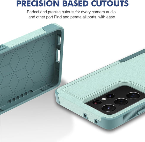 for Samsung Galaxy S24 Ultra Case: Dual Layer Protective Heavy Duty Cell Phone Cover Shockproof Rugged with Screen Protector - Military Protection...