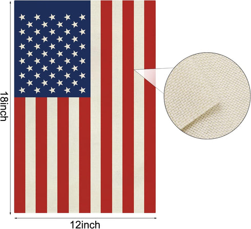 HOOSUN American Flag 12" x 18" Small American Flag For Garden Flag Stand,4th Of July Decorations Outdoor,Double Sided Patriotic Flag,USA Flag,Mini...
