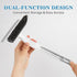 NiHome Multifunctional Rotating Crevice Cleaning Brush for Bathroom, Gap Cleaning Brushes w/Silicone Squeegee for Window, Flexible Bristles for Ba...