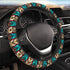 Native American Women Steering Wheel Cover, White Neoprene Universal 15 Inch Steering Wheel Protector Elastic Comfortable Car Accessories Decorati...