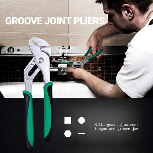 Pliers Set, 5 pc Pliers with Case, Long Nose Pliers, Tongue and Groove Pliers, Slip Joint Pliers, Diagonal Pliers, Linesman Pliers, Pliers Tools S...