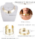 HANPABUM Women Gold Tone Choker Necklace and Cuff Bangle Bracelet Jewelry Set Exaggerated Punk Style (A:Gold Tone)...