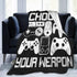 Your Weapon Gamer Gaming Gifts Blankets Ultra Soft Flannel Throw Blankets for Living Room Decor Bedroom Couch Sofa Chair Office Car 50"x40"...