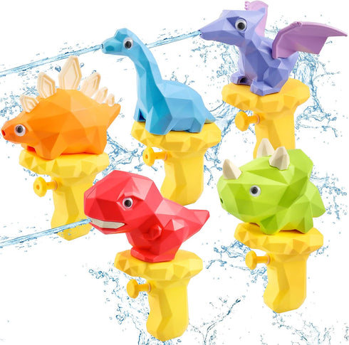 Water Guns for Kids 5PCS Pool Toys Toddler Outdoor Water Toys Dinosaur Squirt Guns Summer Backyard Beach Water Blaster Swimming Pool Games Outside...