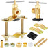 2 Pcs Brass Self Piercing Saddle Valve Copper Self Tapping Valve with 1/4 Inch Compression Outlet for 3/8 to 1-5/16 Inch Water Pipe Supply...