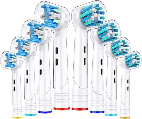 FIRIK Toothbrush Heads Replacement Compatible with Oral B: 8 Pack Professional Brush Head Refills for Braun Pro 1000/3000/5000/7000/8000/9000, Flo...