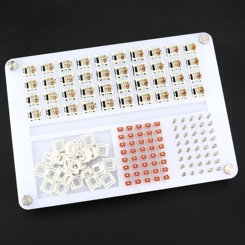 YIMAGUJRX 40 Switches Acrylic Lube Station for Custom Mechanical Keyboard Switches(White...