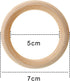 Onwon 10 Pieces Wooden Rings Natural Wood Rings Without Paint Smooth Unfinished Wood Circles for Craft DIY Baby Teething Ring Pendant Connectors J...