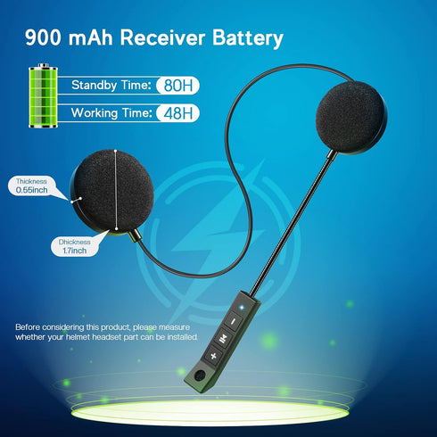 Motorcycle Helmet Bluetooth Headset Outdoor Headset Hands-Free Speaker Bluetooth 5.3 EDR Wireless Motorcycle Headset Automatic anwser Motorcycle H...
