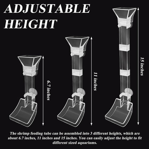 Shrimp Feeding Tube and Dish Set Aquarium Fish Feeder Tube Clear Shrimp Feeder Fish Tank Feeding Supplies with Feeding Ring Cleaning Brush for Fis...