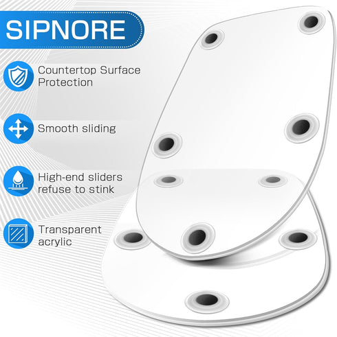 Mixer Slider Mat for KitchenAid Stand Mixer 4.5-5 QT, Transparent Acrylic Appliance Sliding Tray Mixer Mover Slider Mat for Kitchen aid Ice Cream ...