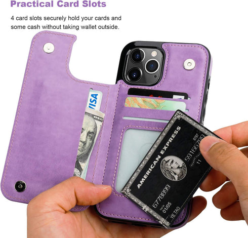 Vaburs Compatible with iPhone 12 Pro Max Case Wallet with Card Holder,Embossed Mandala Pattern Flower PU Leather Double Magnetic Buttons Flip Shoc...