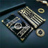 for Samsung Galaxy A53 5G Case Fashion Box Women Design Gold Bling Glitter Rose Flower Soft Trunk Cover with Ring Kickstand Phone Skin,Gold...