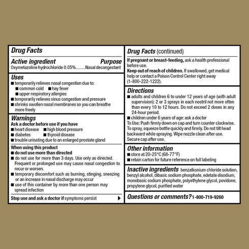 GoodSense Maximum Strength Nasal Spray, Fast Powerful Congestion Relief For Colds and Allergies, 1 Fluid Ounce...