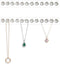Mymazn 2 Pack Acrylic Necklaces Holder Hanging Jewelry Organizer Wall Mounted Necklace Hangers with 12 Hooks, Clear Jewelry Hangers for Necklace O...