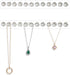 Mymazn 2 Pack Acrylic Necklaces Holder Hanging Jewelry Organizer Wall Mounted Necklace Hangers with 12 Hooks, Clear Jewelry Hangers for Necklace O...
