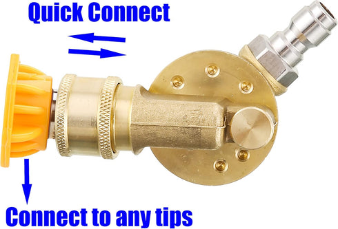 M MINGLE Pressure Washer Accessories Kit, 7 Power Washer Nozzle Tips, Quick Connecting Pivoting Coupler, 1/4 inch, 4500 PSI, 8-Pack...