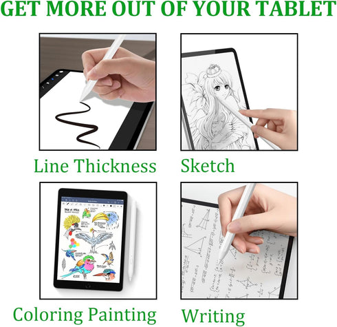 2024 Stylus Pen for iPad,Tablet Pencil Charges Magnetically Tilt Sensitivity Palm Rejection Compatible with iPad Pro 12.9"/11",iPad Air 3/4/5 iPad...