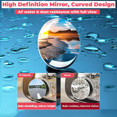 2pcs Round Blind Spot Mirror for Car, Car Blind Spot Frameless Convex HD Glass BlindSpot Mirrors Side Mirror, Rear View Mirror with Wide Angle Adj...
