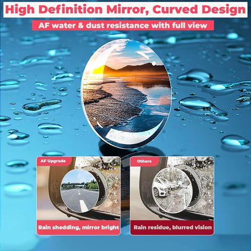 4pcs Round Blind Spot Mirror for Car, Car Blind Spot Frameless Convex HD Glass BlindSpot Mirrors Side Mirror, Rear View Mirror with Wide Angle Adj...