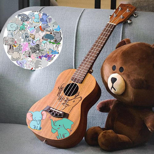 Cute Stickers Elephant Stickers Waterproof Vinyl Stickers Scrapbooking Stickers Scrapbook kit for Skate, Moto, Luggage, Water Bottles, Guitar...